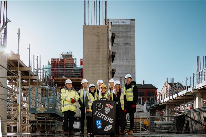 Councillors and partners at the Fettlers site